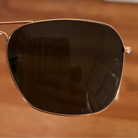 Ray-Ban Gold Aviator Sunglasses - Picture 8 of 9